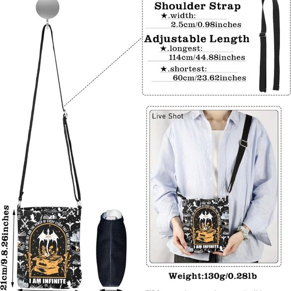 Versatile Fantasy-Themed Crossbody Bag - For Everyday and Special Occasions - Picture 4 of 7